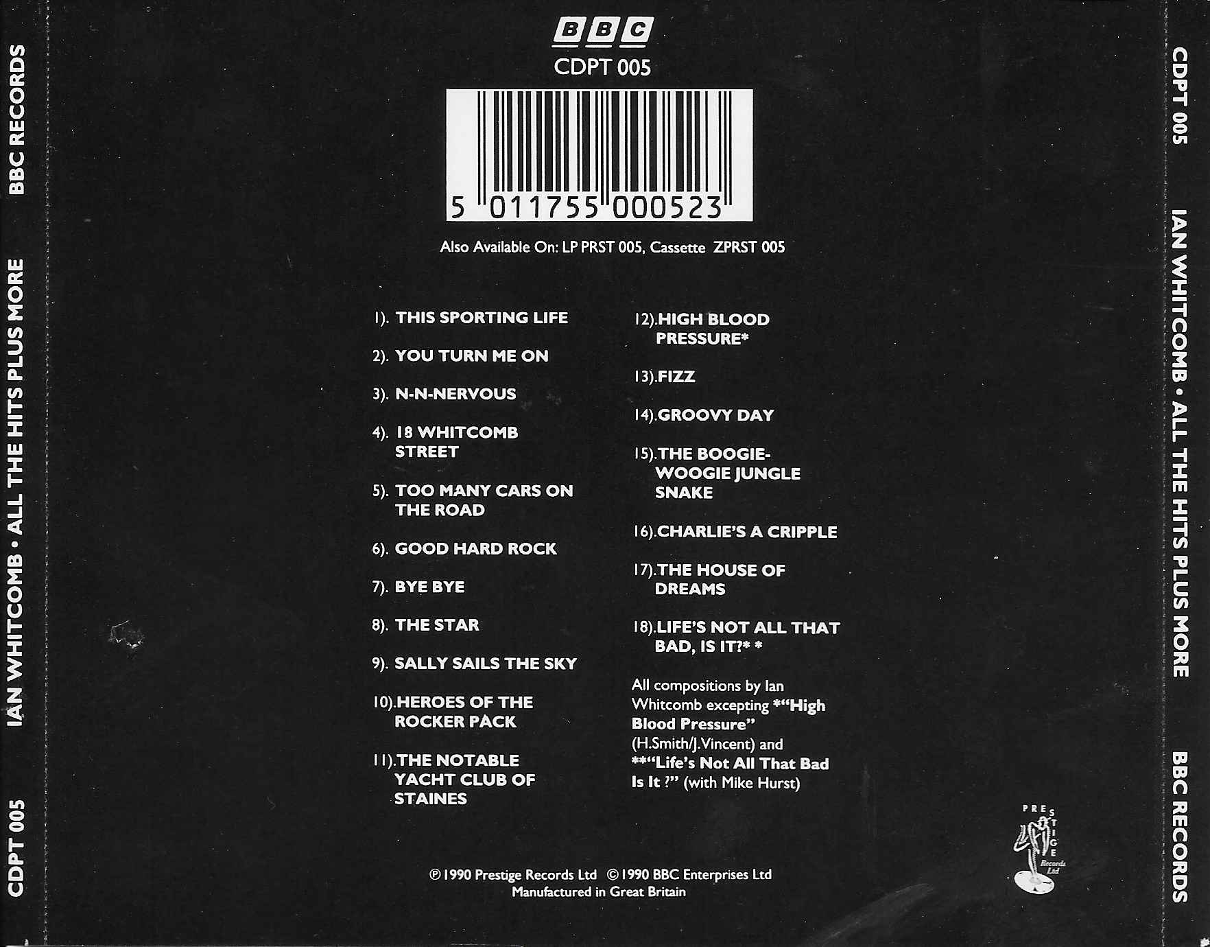 Back cover of CDPT 005